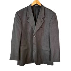 Vintage Enrico Gelini Men's Wool Blend 3 Button Blazer Brown 42 Regular Classic